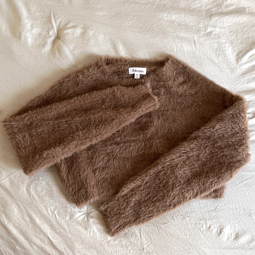Cropped Fuzzy Sweater - Picture 2 of 3